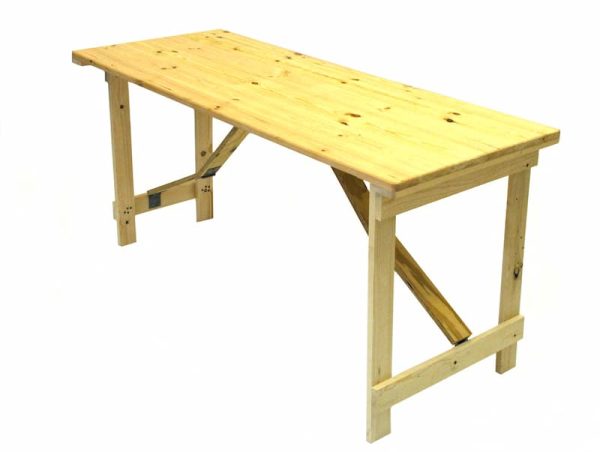 5ft Wooden Trestle Table