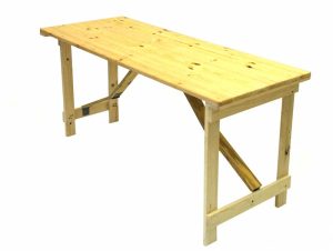 5' x 2' Wooden Trestle Table - BE Furniture Sales