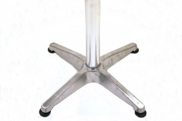 Aluminium Cafe Set - Table Base Close Up - BE Furniture Sales