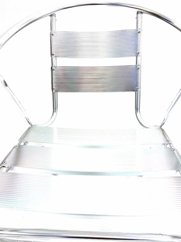 Aluminium Double Leg Chair - Back Close Up - BE Furniture Sales