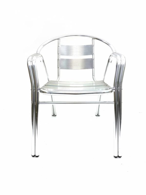 Aluminium Double Leg Chair - Front View - BE Furniture Sales