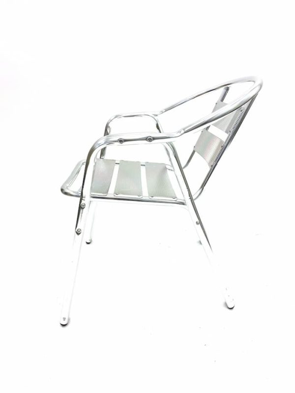 Aluminium Double Leg Chair - Side View - BE Furniture Sales