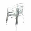 Aluminium Double Leg Chair - Two Stacked Side View - BE Furniture Sales