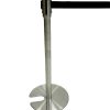 LG-18-D Black 1 Retractable Stretch Barrier Black Webbing