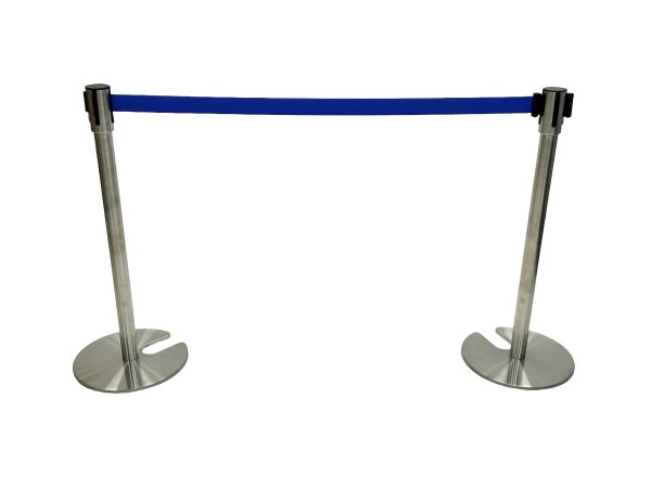 Retractable Stretch Barrier Blue Webbing