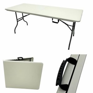 6ft Folding Plastic Table - Fold in Half Tables - BE Furniture Sales