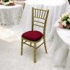 CC-01 Gold Chiavari Red Pad Gold Chiavari Chairs -BE Furniture Sales