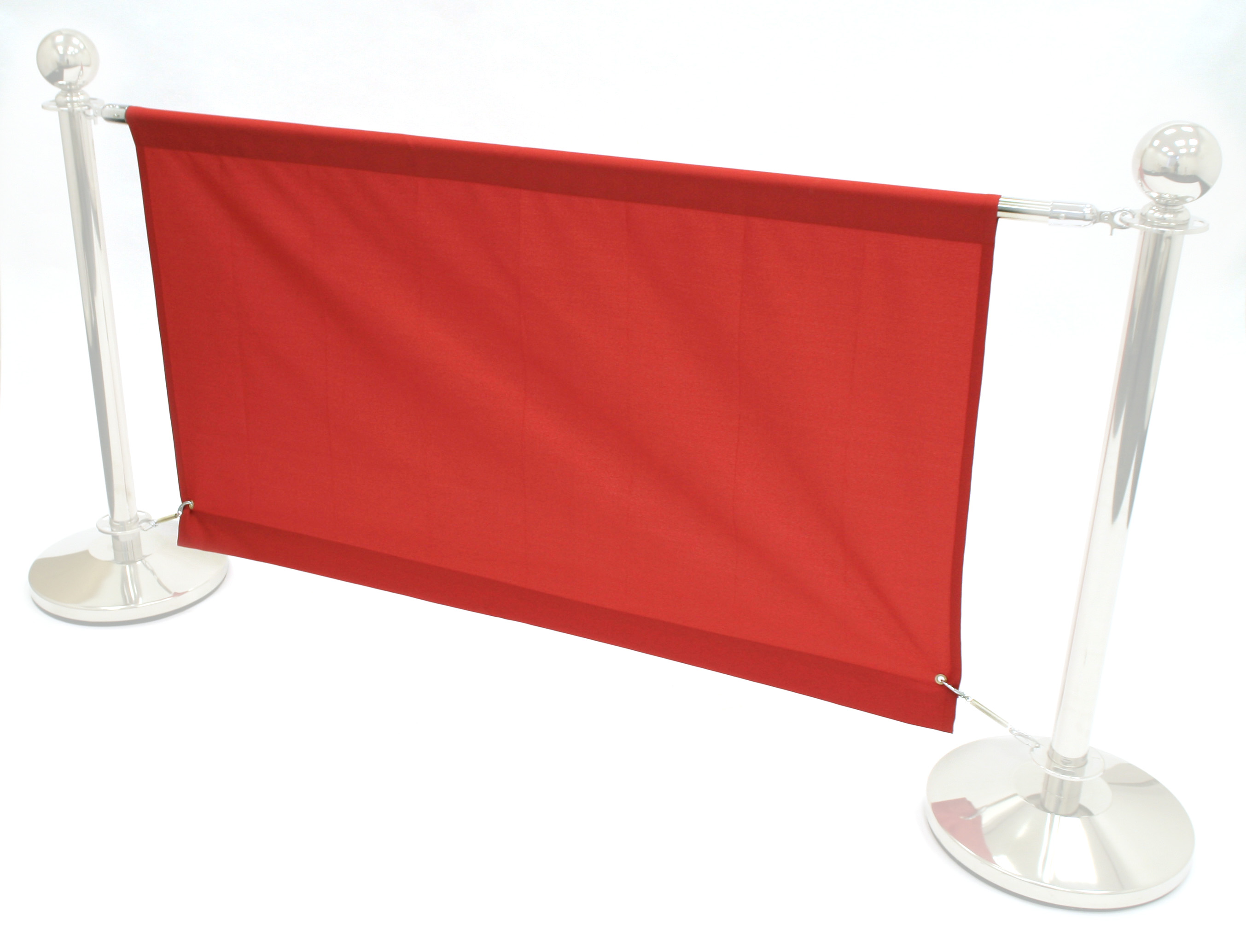 Red 1.4m Cafe Banners - Red Cafe Breeze Barriers - BE Furniture Sales