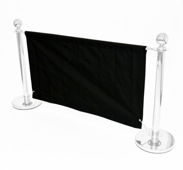 Black 1.4m Cafe Banner - Cafe Breeze Barriers - BE Furniture Sales