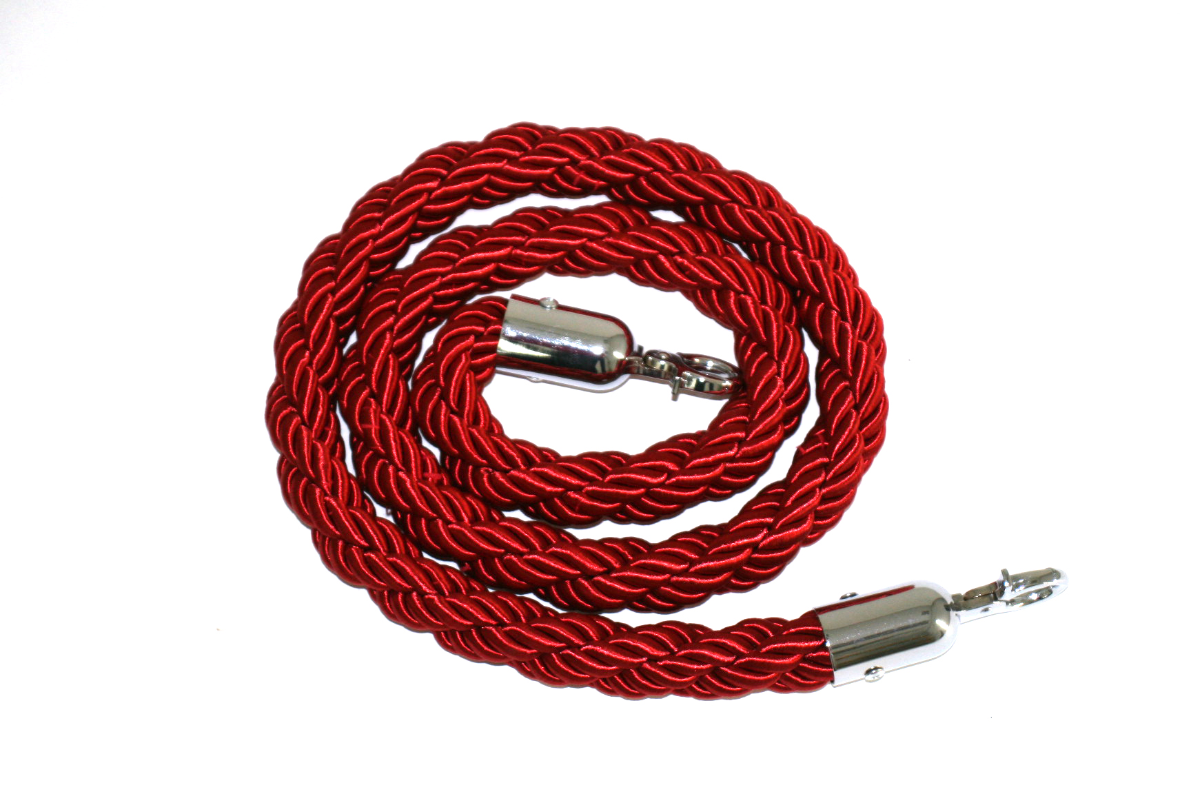 Red braided rope, 1.5m in length - BE Event Hire