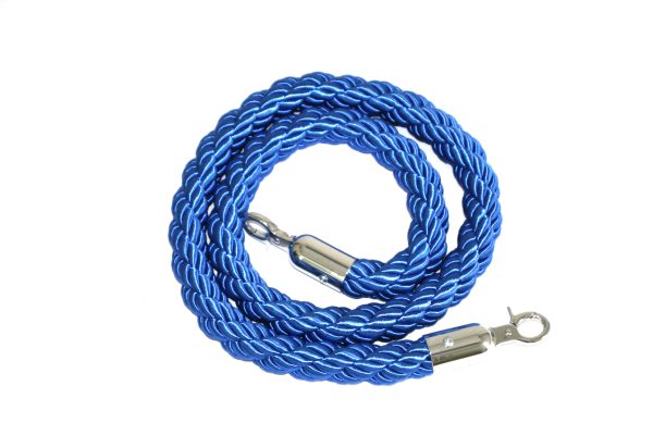 Blue braided rope, 1.5 meters in length - BE Event Hire