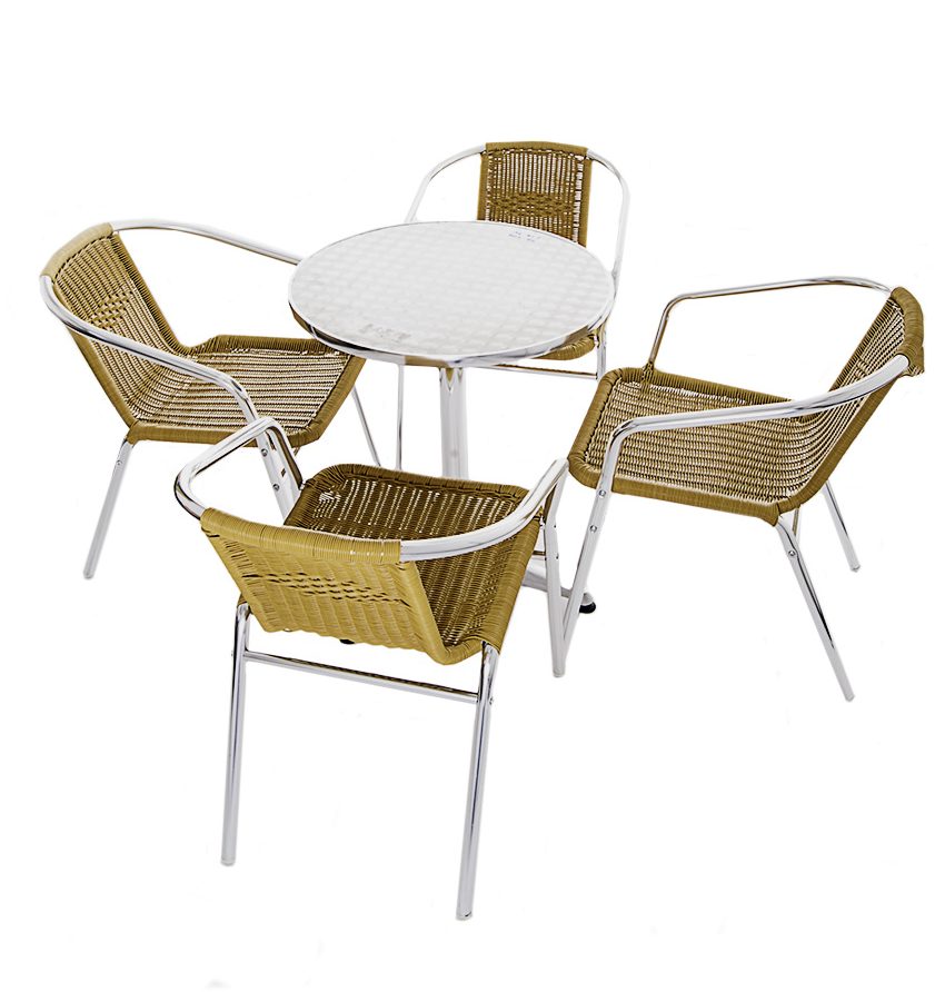 Yellow Rattan Aluminium Garden Furniture Set Be Furniture Sales