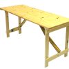 Very sturdy 5' x 2' tongue and groove trestle table with wooden folding legs. - BE Event Hire Very sturdy 5' x 2' tongue and groove trestle table with wooden folding legs. - BE Event Hire
