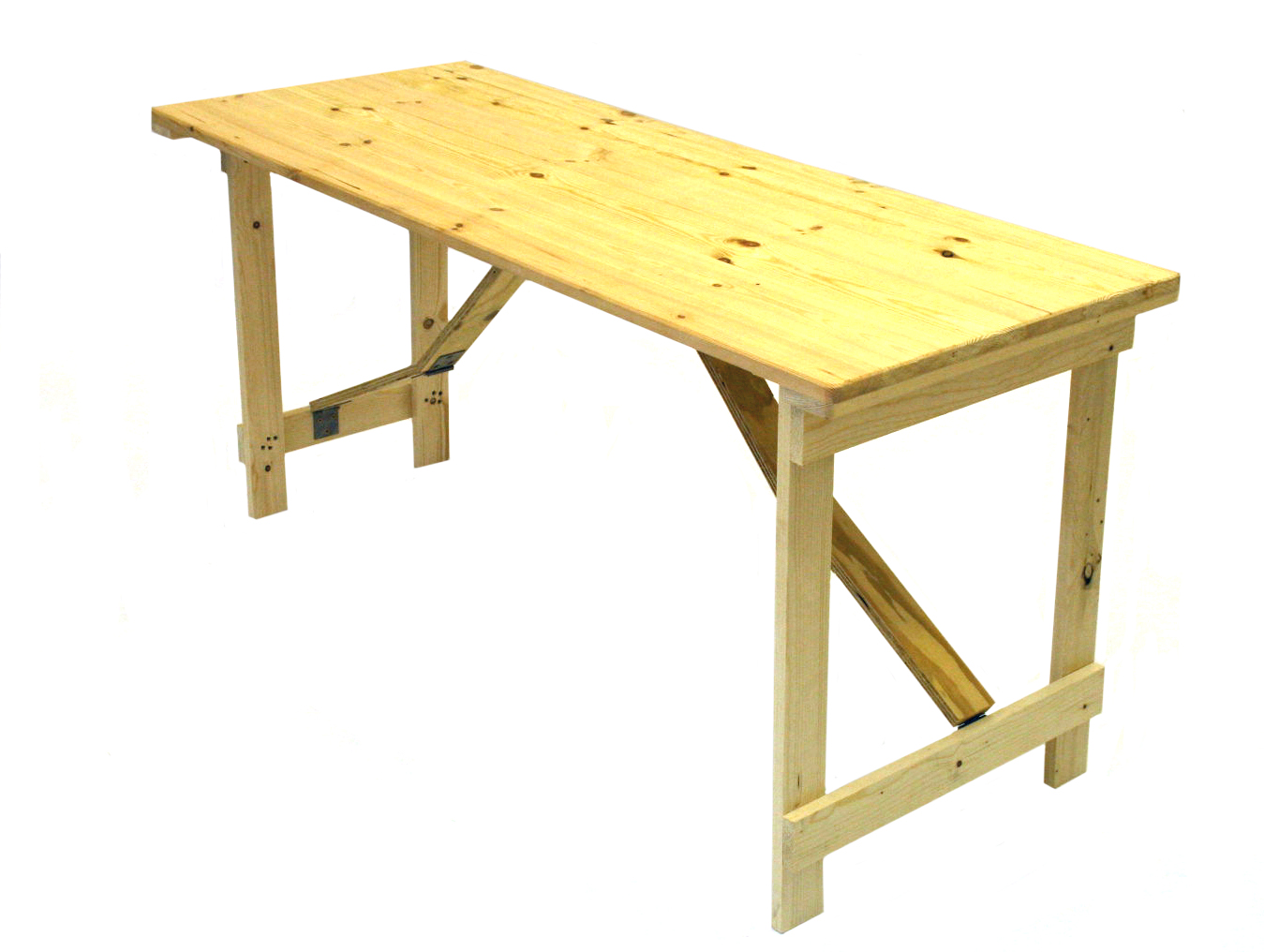 Wooden Trstle Table - 5 Foot by 2 Foot - BE Furniture Sales