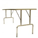 6' x 2' 3" sturdy stainless steel table with stainless steel legs - BE Event Hire