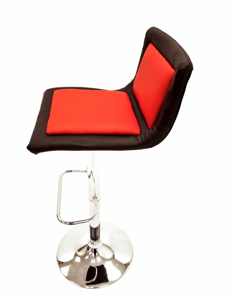 Black Red Leather Bar Stools Cafes, Red Leather Swivel Bar Stools
