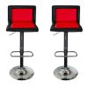 Red & Black Leather Bar Stools Red & Black Leather Bar Stools
