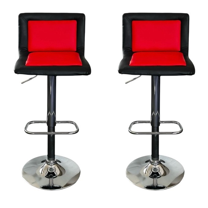 Red & Black Leather Bar Stools Red & Black Leather Bar Stools