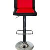 SM-5125 Red Stool 1 Red & Black Leather Bar Stools