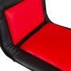 SM-5125 Red Stool 5 Red & Black Leather Bar Stools