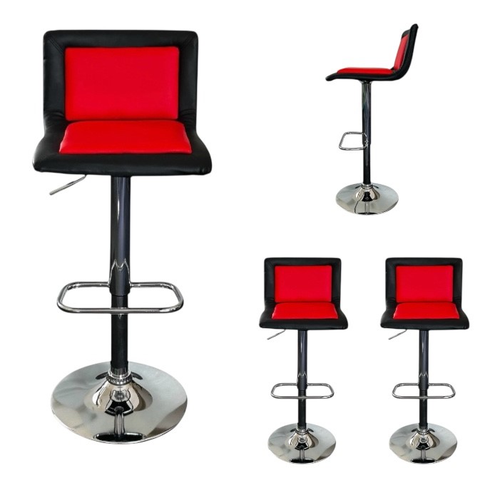 Red & Black Leather Bar Stools Red & Black Leather Bar Stools