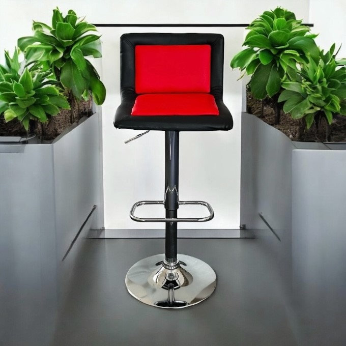 Red & Black Leather Bar Stools Red & Black Leather Bar Stools - BE Furniture Sales