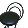 Black cobra bar stools with a black metal frame - BE Event Hire Black cobra bar stools with a black metal frame - BE Event Hire