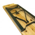 2 meter long wooden beer scout folding bench. BE Event Hire