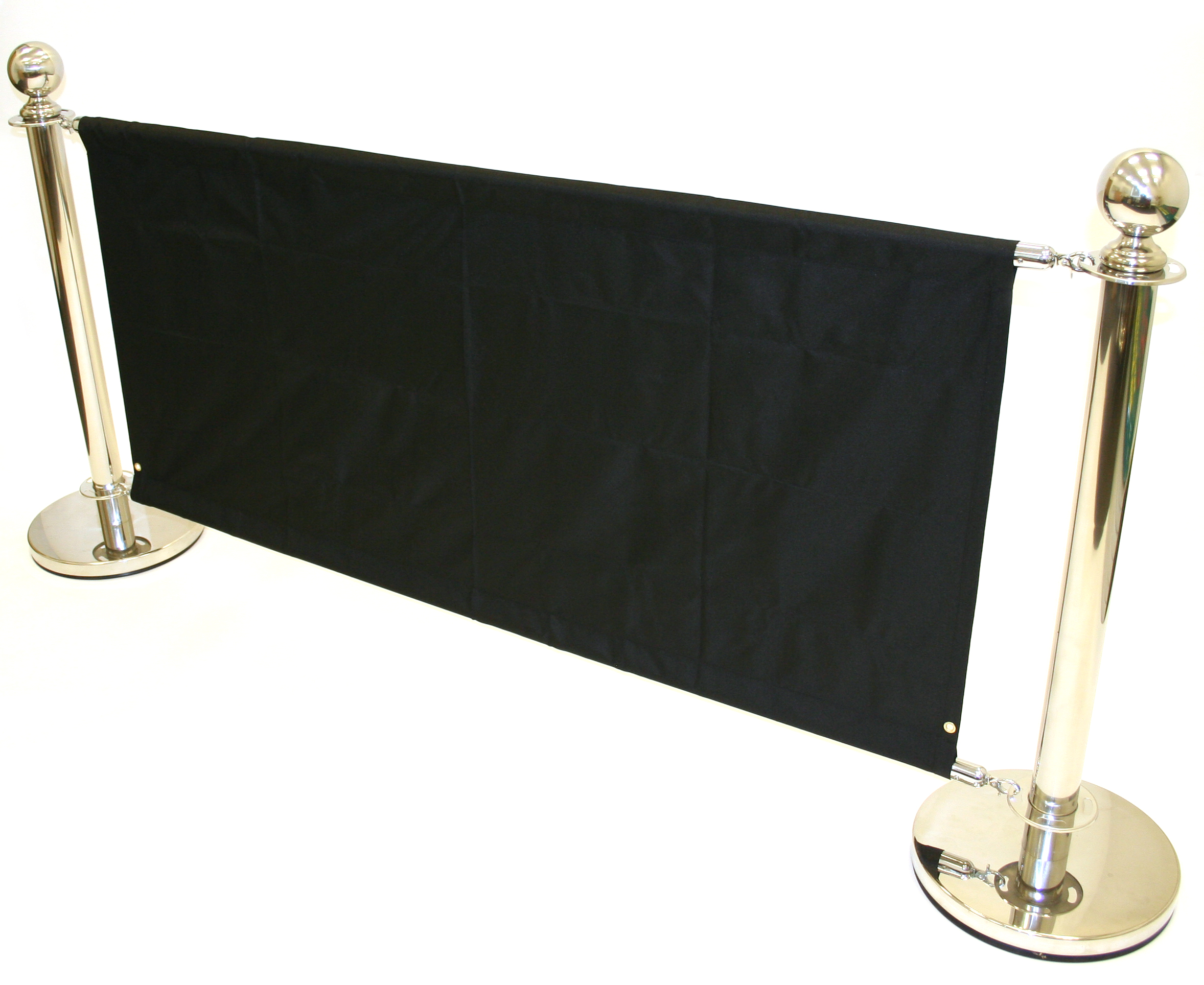 Cafe Barrier Sets - 2 x Upright Posts, 2 x Bases, 2 x Cross Poles - BE Furniture Sales