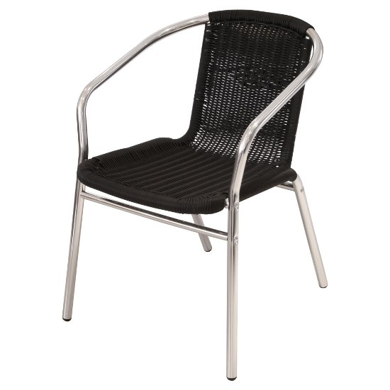 Black Rattan Chair And Aluminium Frame Be Furniture Sales