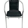 SC-020B 3 Black Rattan Aluminium Chair
