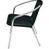 SC-020B 4 Black Rattan Aluminium Chair