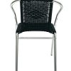 SC-020B 5 Black Rattan Aluminium Chair