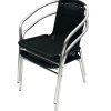 SC-020B 8 Black Rattan Aluminium Chair