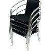 SC-020B 9 Black Rattan Aluminium Chair