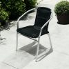 SC-020B Chair Black Rattan Aluminium Chair