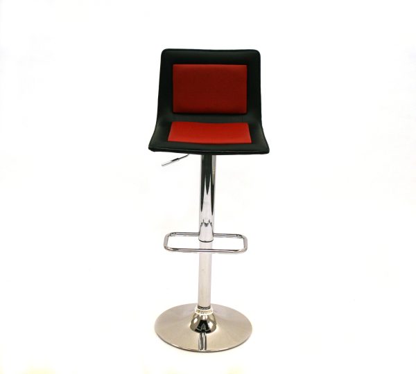 Black & Red Leather Bar Stools - BE Event Hire