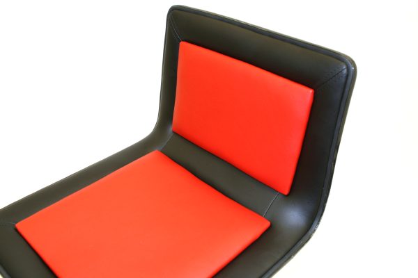 Black & Red Leather Bar Stools - BE Event Hire