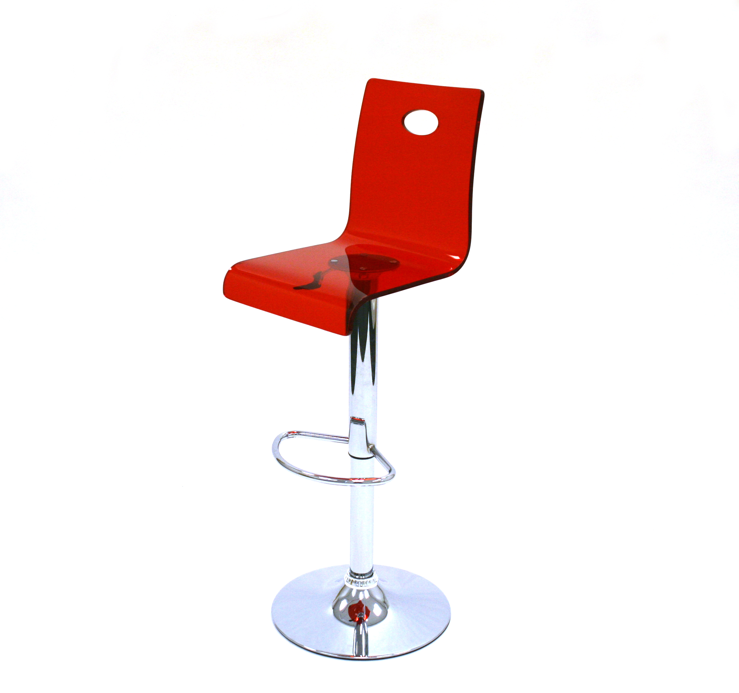 EX Hire Red Acrylic Bar Stools - Bistros, Cafes & Exhibitions - BE Furniture Sales