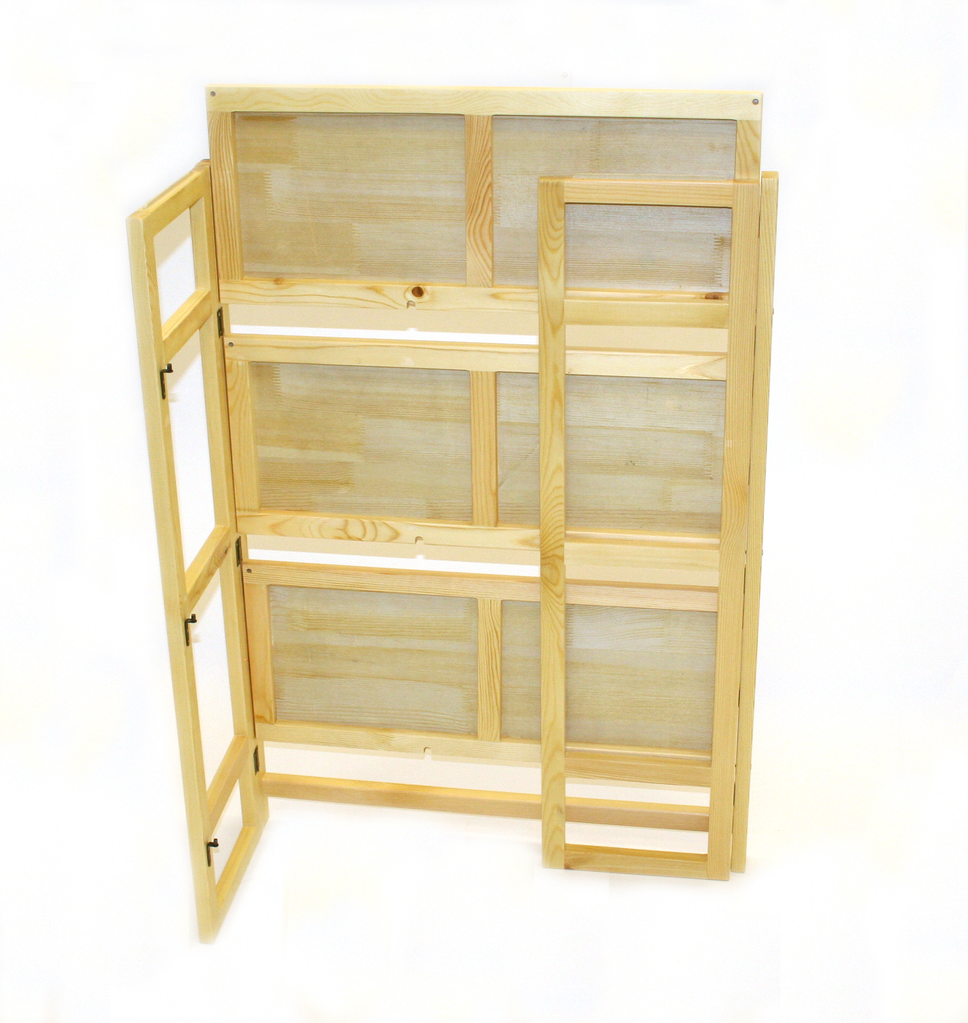 Stacking Wooden Book Shelves 3 Tier, Folding Wooden Shelves