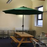 Large Green Umbrella Parasol - BE Event Hire