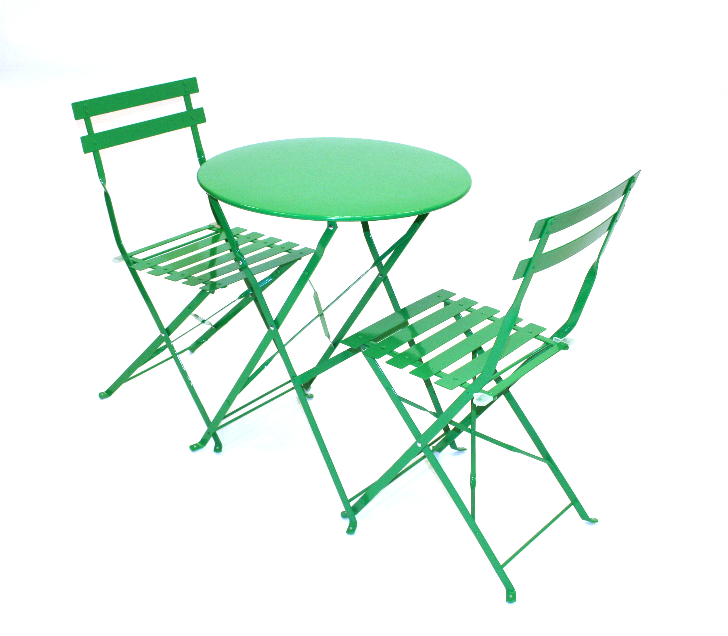 Ex Hire Green Metal Bistro Sets