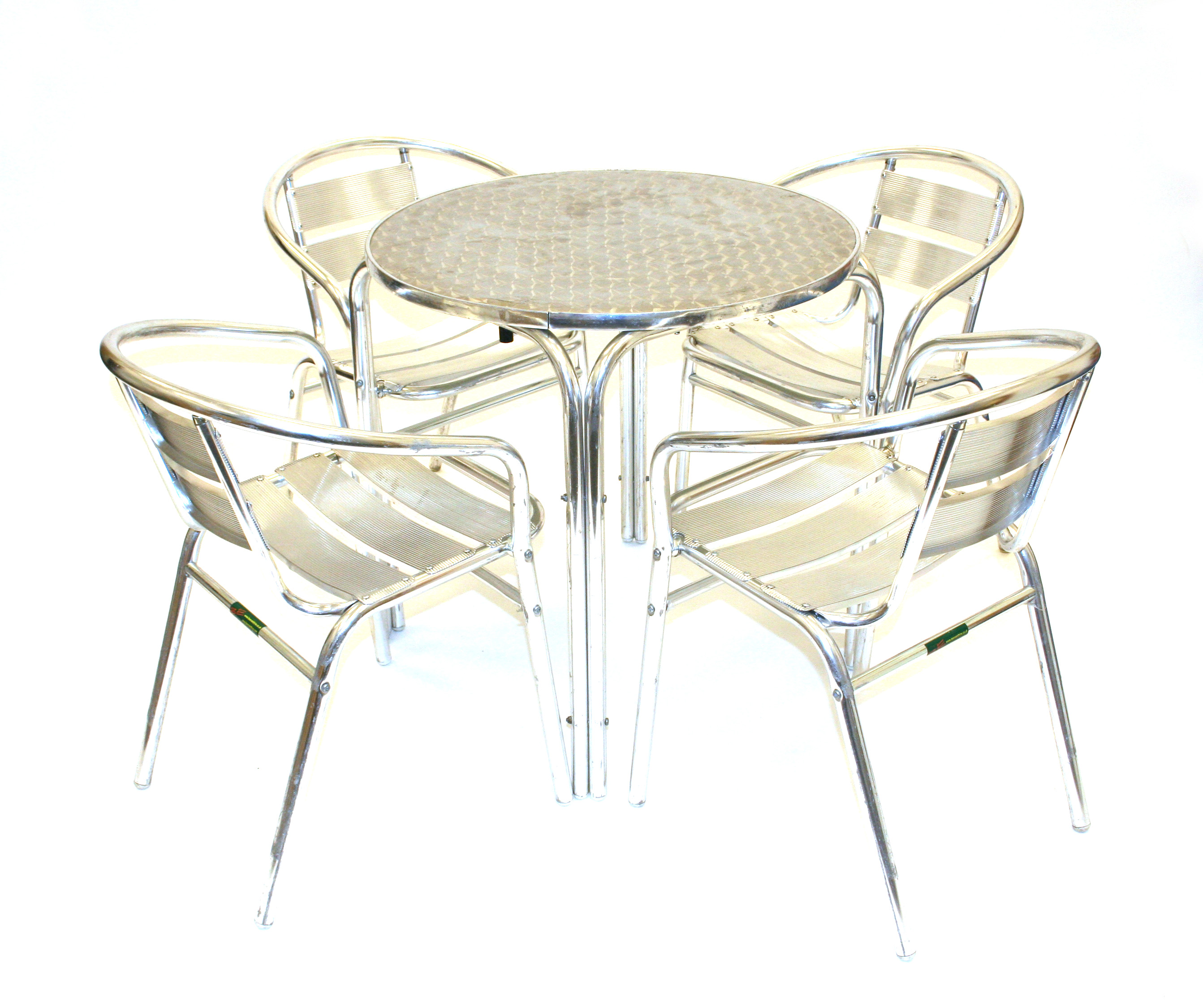 Ex Hire Aluminium Cafe Bistro Patio Set -   BE Event Hire