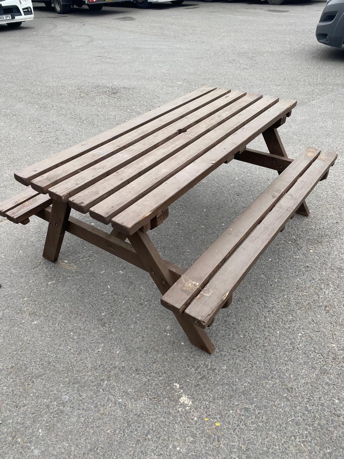 Wooden Picnic Bench - Ex Hire Wooden Picnic Bench - Ex Hire