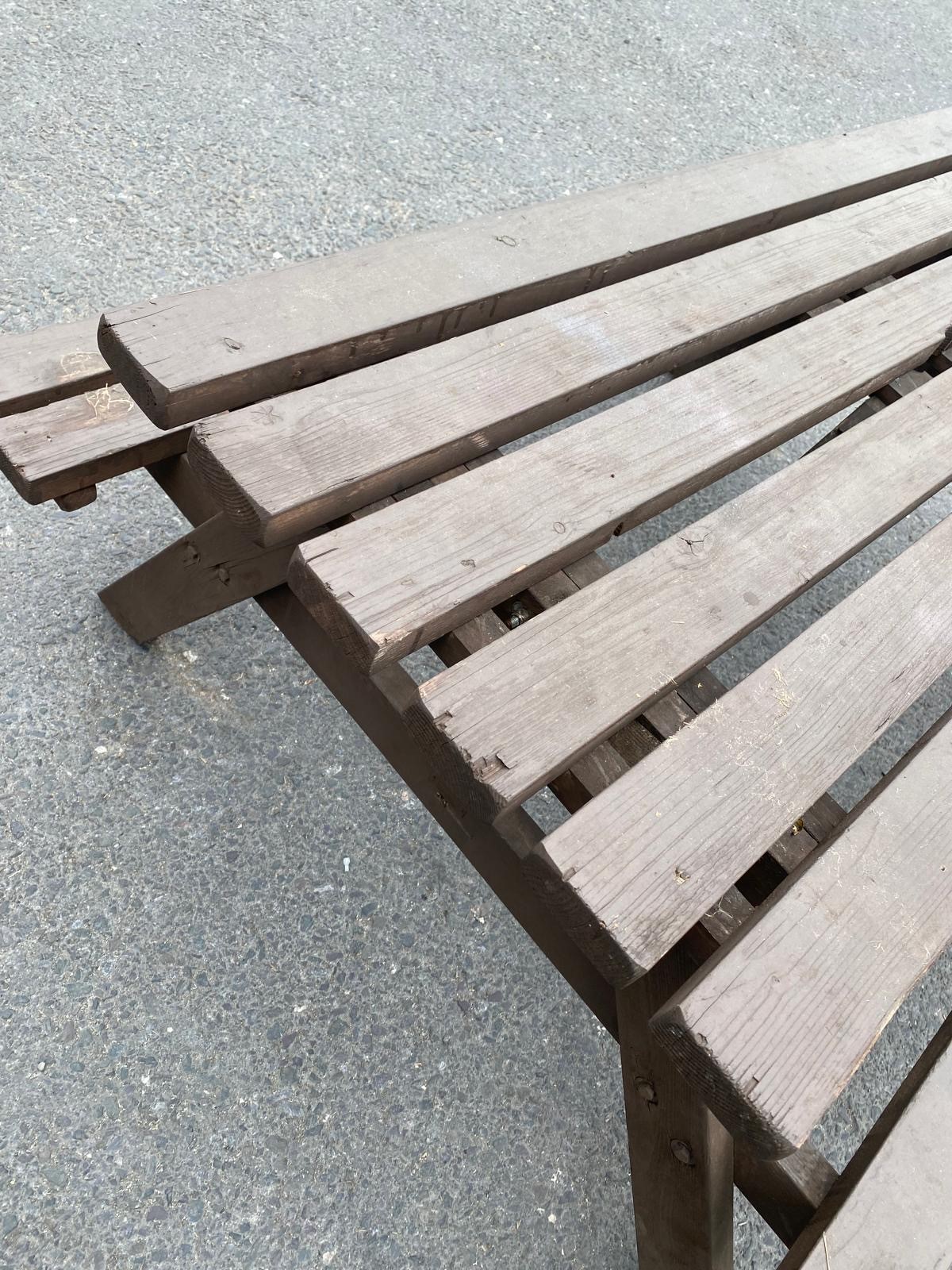 Wooden Picnic Bench - Ex Hire Wooden Picnic Bench - Ex Hire