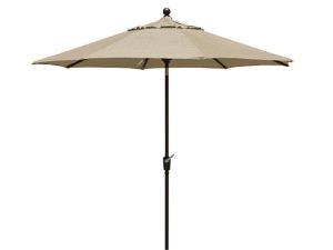 Khaki Parasol - Patio Umbrella 260 cm Diameter - BE Furniture Sales