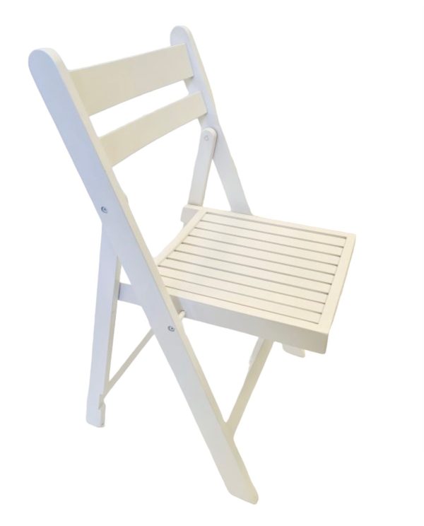 White Wooden Folding Chairs