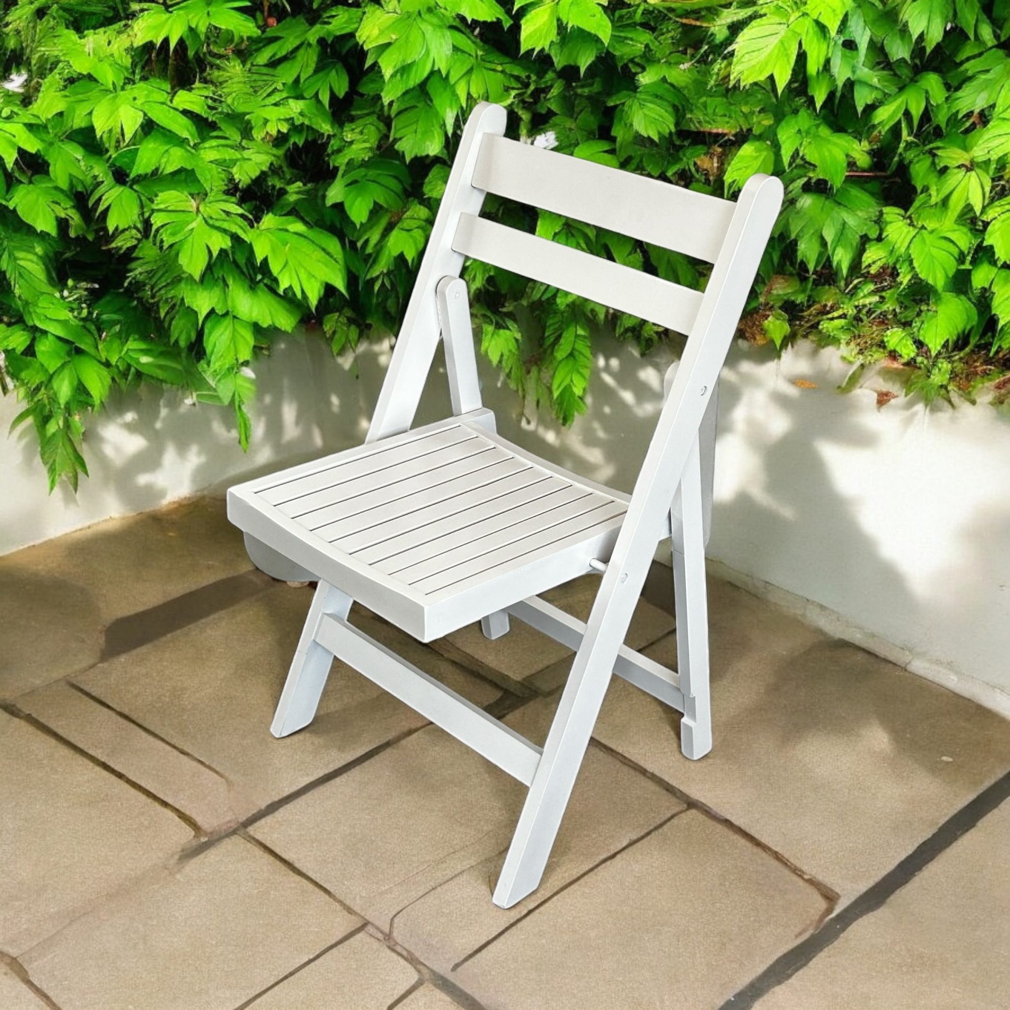 White Wooden Folding Chair - Events &amp; Exhibitions - BE Furniture Sales