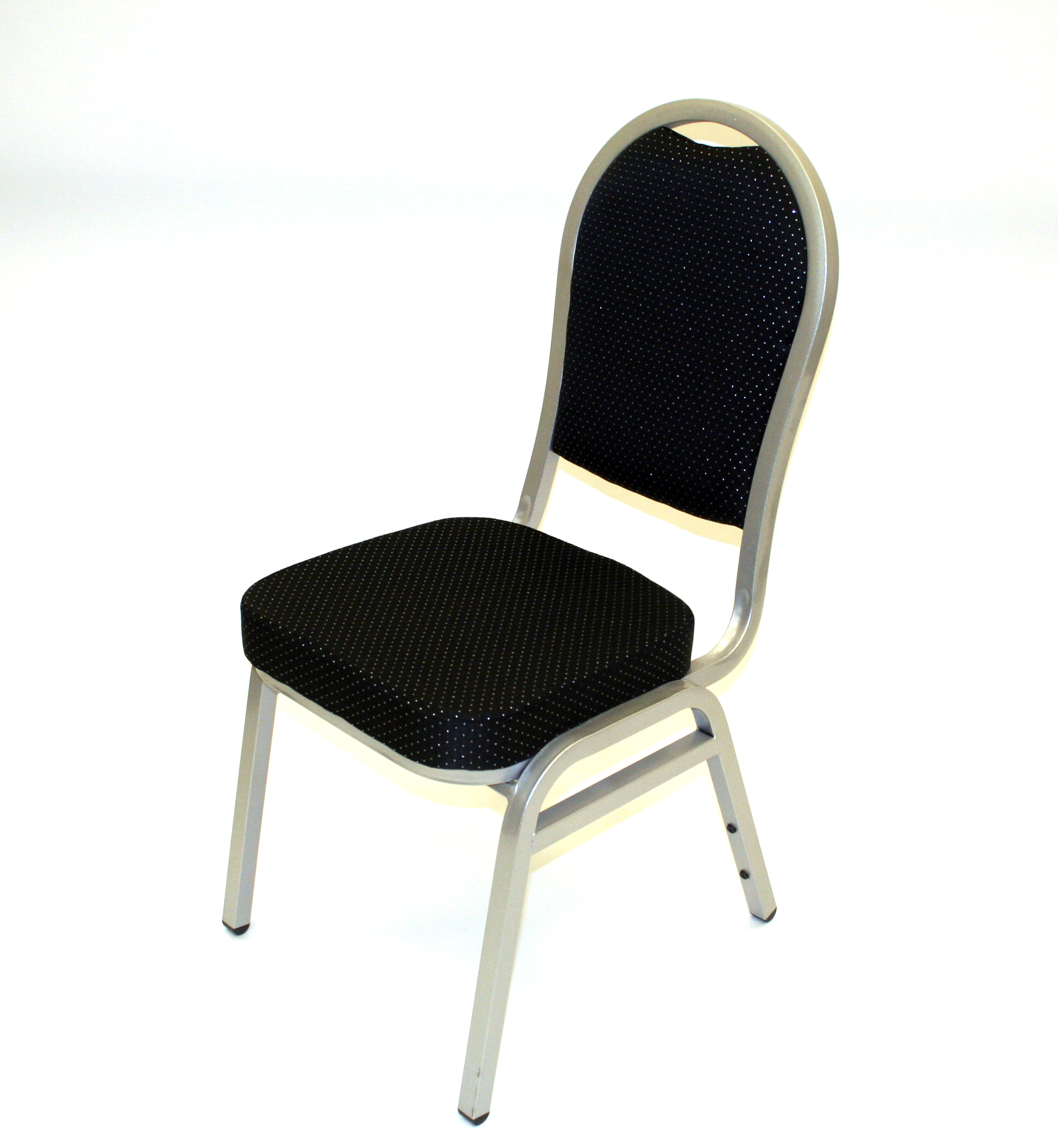 Premium Black Banqueting Chair Silver Frame BE Furniture Sales