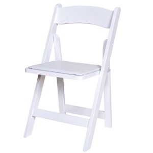 Ex Hire White Resin Folding Chairs - BE Furniture Sales